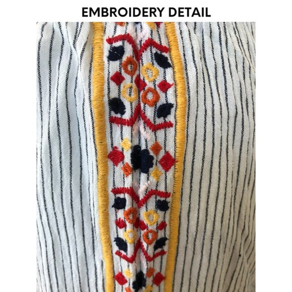 SALE!!!!!! NWT THML Striped and Embroidered Lightweight Pants - Picture 4 of 5